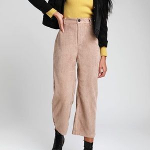 CAMEL CORDUROY STRAIGHT PANTS